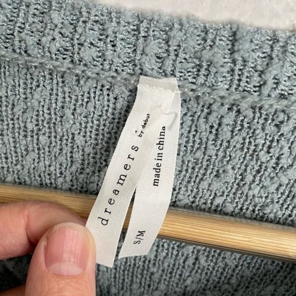 Dreamers S/M cropped boat neck long sleeve sweater - Picture 3 of 7